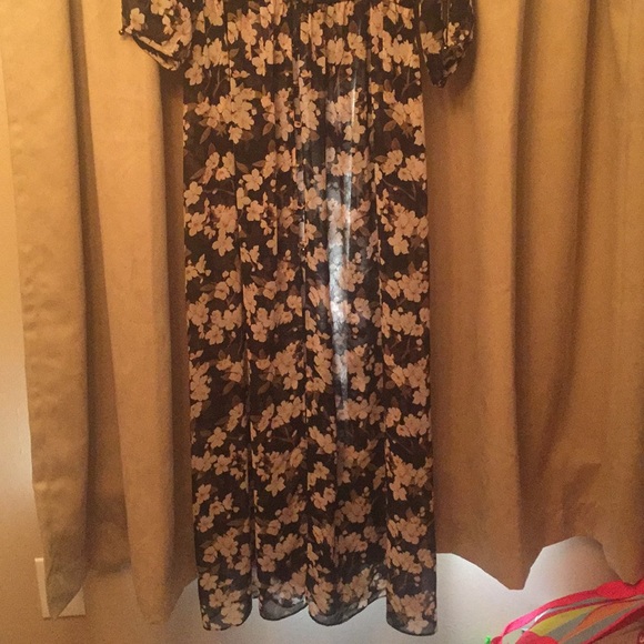 Long sheer floral dress. - Picture 2 of 2